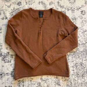 Mercer and Madison Women’s Henley 100% Cashmere Sweater